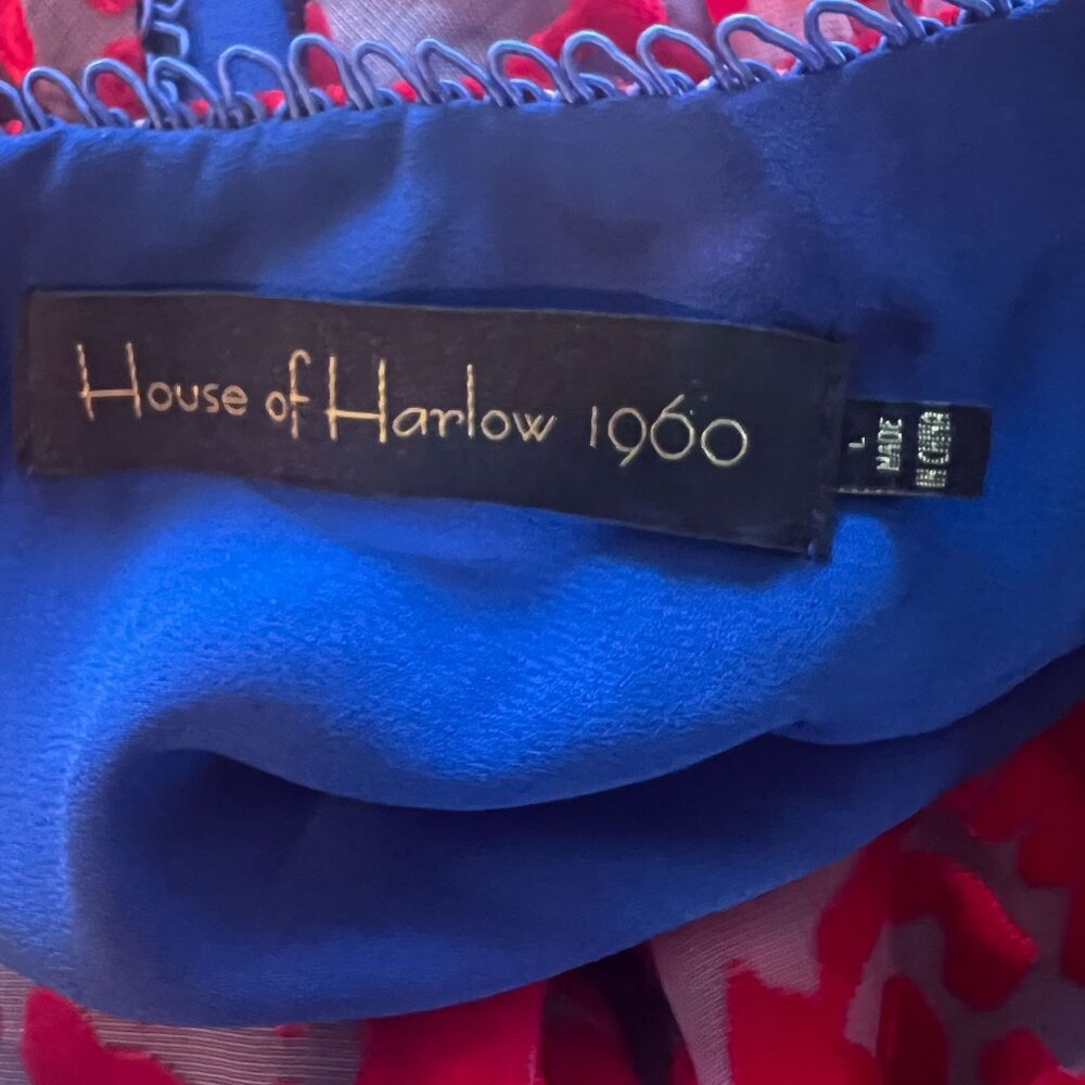 HOUSE OF HARLOW 1960 x REVOLVE Shawna Long Sleeve Dress in Cobalt Size L NWT - Picture 11 of 16